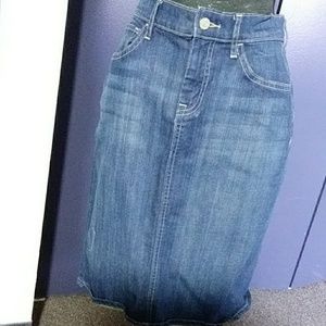 Dark Denim Pencil Skirt